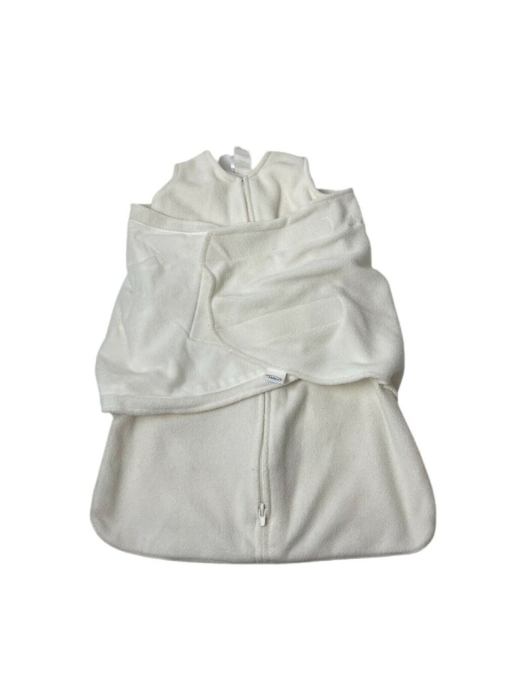 Halo Newborn Sleepsack Swaddle Ivory Fleece Wearable Blanket Zipper Closure
